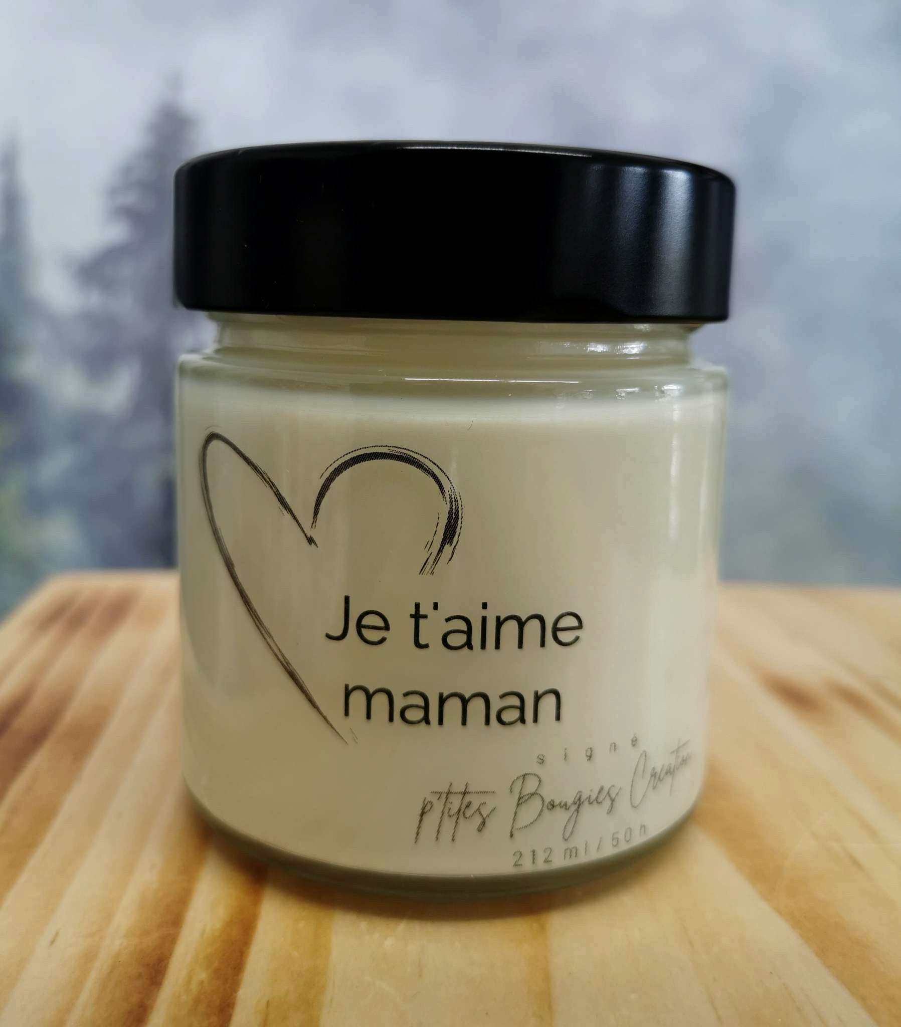 Bougie de soja - Je t'aime Maman - P'tites Bougies Création